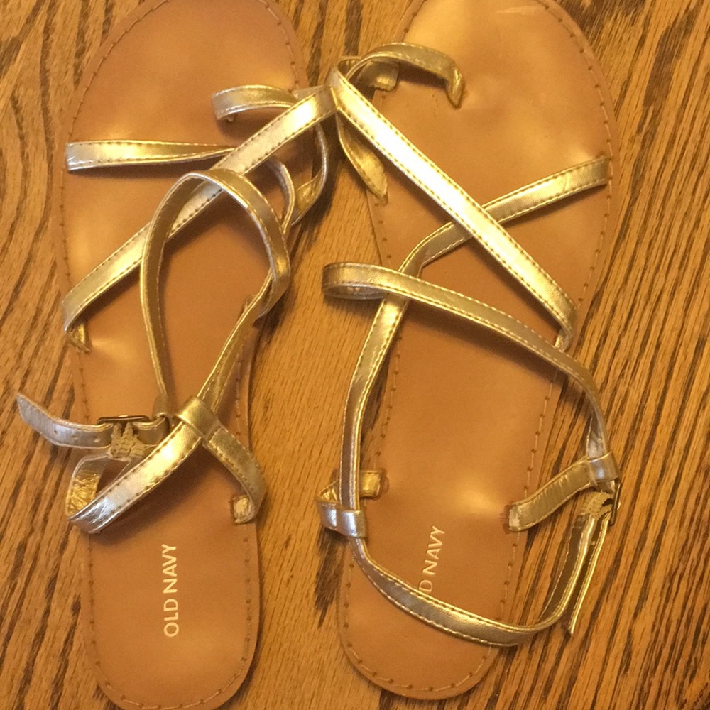 Old Navy gold-strapped sandals